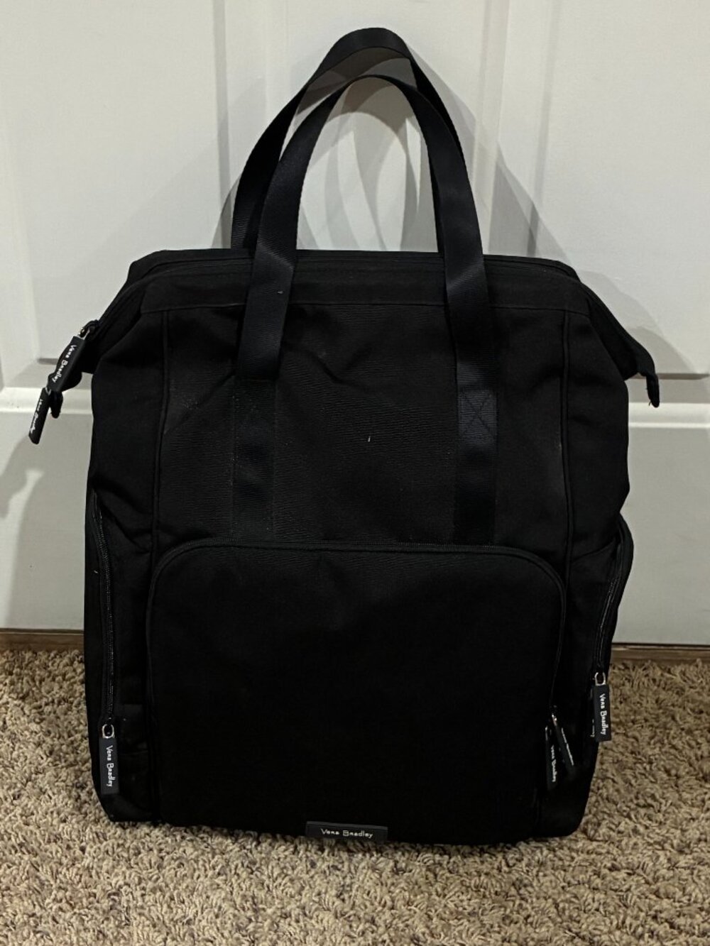 Vera Bradley Black Diaper Backpack - Great Condition